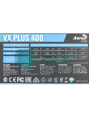 Блок питания Aerocool/Formula VX-400 PLUS, 400Вт, 120мм, черный