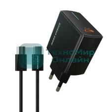 Сетевое зарядное устройство MORE CHOICE (4610196409912) NC60a черный - СЗУ 1USB-C 3.0A PD 20W быстрая зарядка для Type-C