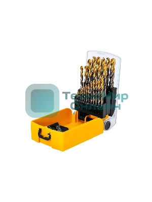 Набор сверл по металлу Denzel 1-13 мм, Р6М5К8-TiN, Golden Tip, 25 шт