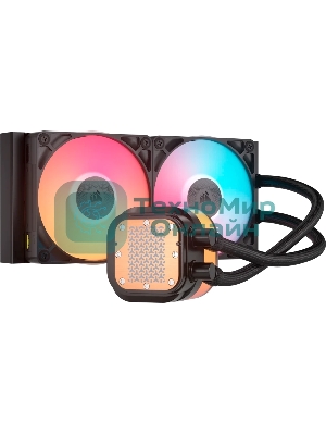 Система жидкостного охлаждения Corsair iCUE LINK TITAN 240 RX LCD (240мм, черный, RGb/ Fans: 2x120мм, 73.5CFM, 36dBA, 2100RPM/ S: 1851, 1700, AM5, AM4)