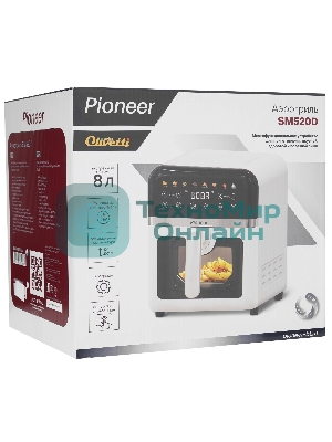 Аэрогриль Pioneer SM520D черный, 1850 Вт, 8 л, сенсор, 8 программ