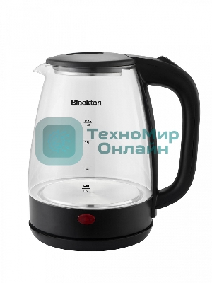 Электрочайник Blackton Bt KT100G черный, 1.7 л, 1500 Вт, скрытый нагревательный элемент