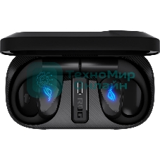 Гарнитура ASUS ROG Cetra Open Wireless Gaming Earbuds чёрный, беспроводная, радиоканал, до 16 ч, подсветка, совместимость с PS5