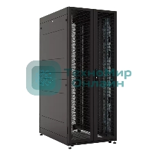 Шкаф серверный ПРОФ напольный 42U (800 1000) двери двойные перф. 2 шт., черный, в сборе