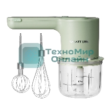 Миксер аккумуляторный Galaxy Line GL 2234, зеленый, ручной, 50 Вт