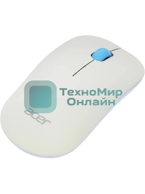 Мышь беспроводная Acer OMR205 белый/голубой, 1200 dpi, радиоканал, USB, кнопки - 3