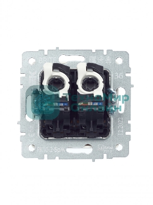 Розетка компьютерная двойная IEK BRITE РК10-2-БрЖ кат.5E RJ45 жемчуг