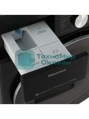 Стирально-сушильная машина Hisense WD5S1045BB черный, загрузка фронтальная 10,5 кг, 1400 об/мин., класс: А
