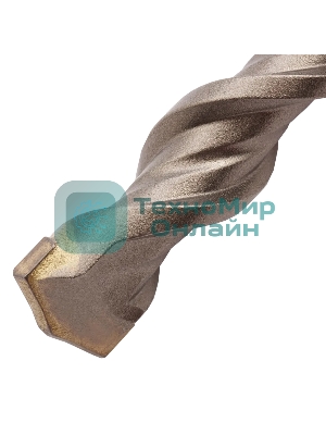 Бур по бетону Denzel двойная спираль, Cobalt W-tip, 16x210 мм, SDS PLUS