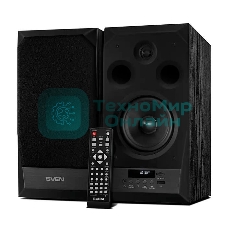 Акустическая система 2.0 SVEN MC-20, черный, мощность 2x45Вт (RMS), FM-тюнер, USB/microSD, дисплей, пульт ДУ, Bluetooth, Optical SVEN MC-20, черный, акустическая система 2.0, мощность 2x45Вт (RMS), FM-тюнер, USB/microSD, дисплей, пульт ДУ, Bluetooth, Optical