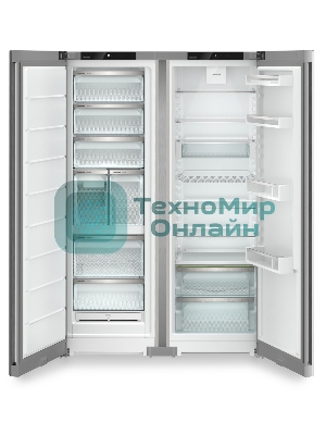 Холодильник Liebherr Комбинация XRFsf 5240-22 001(SFNsfd 5247-22 001+ SRsfd 5220-22 001) серебристый двухкамерный 412/262л морозилка сбоку, Side by Side
