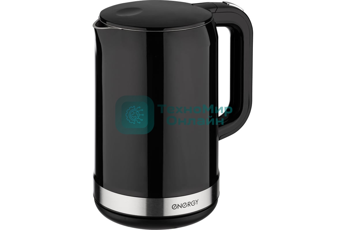 Чайник электрический Energy E-218 1.7 л, двойной корпус, черный