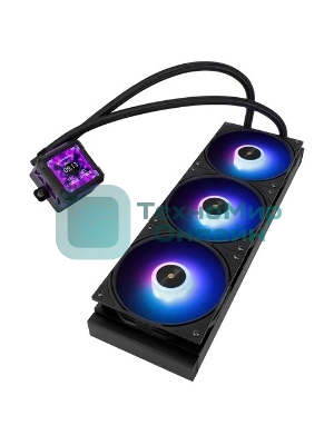 Водяное охлаждение для процессора Thermalright Frozen Warframe Pro 360 черный ARGb (360мм, черный, ARGb/Fans: 3x120мм, 70.84CFM, 29.8dBA, 2000RPM/Pump height 60мм, 23dBA, 3000RPM, Rad thickness 27mm/S: 1200, 1700, 1851, 2011, 2066, 115X, AM4, AM5)