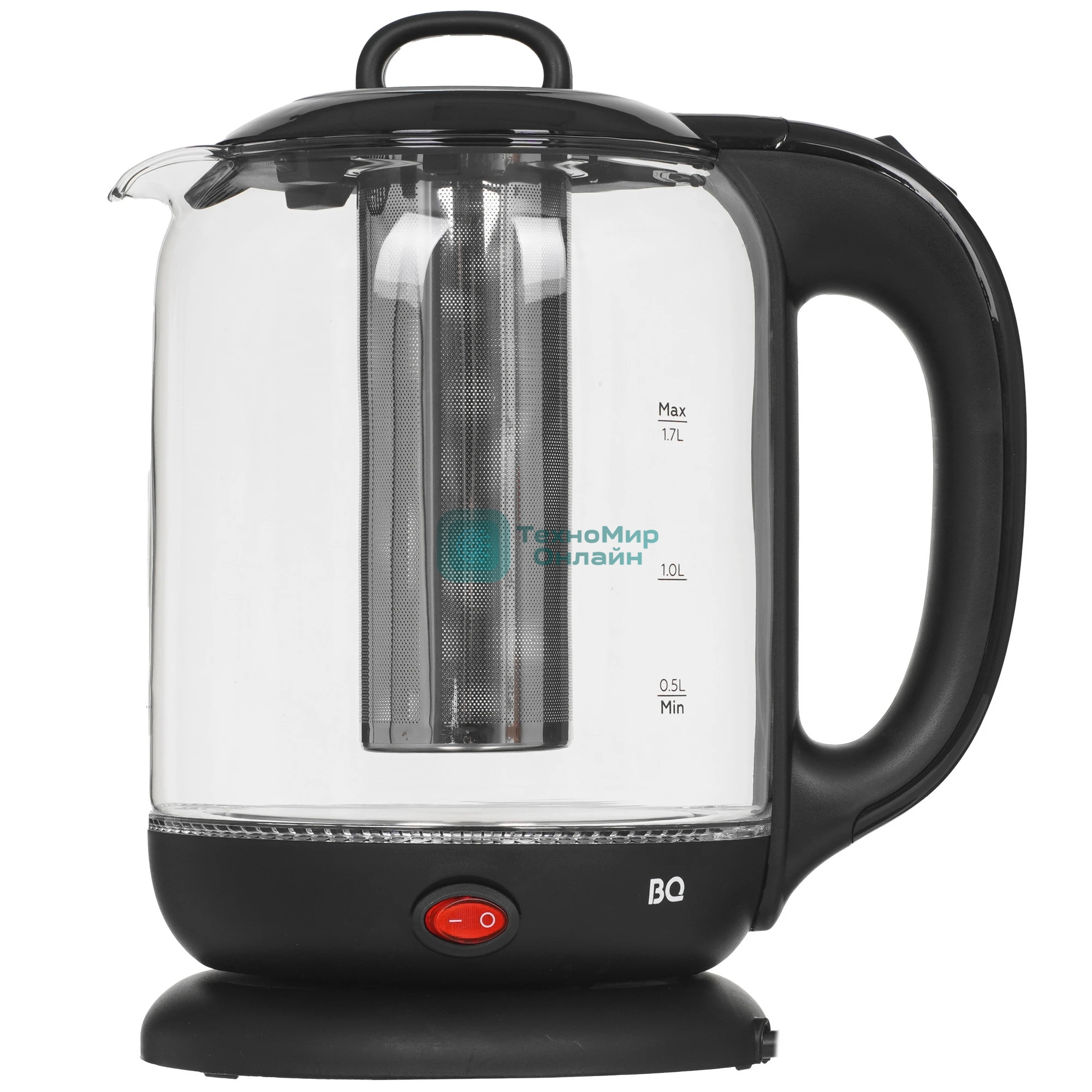Чайник электрический BQ KT1701G черный, 2200 Вт, 1.7 л