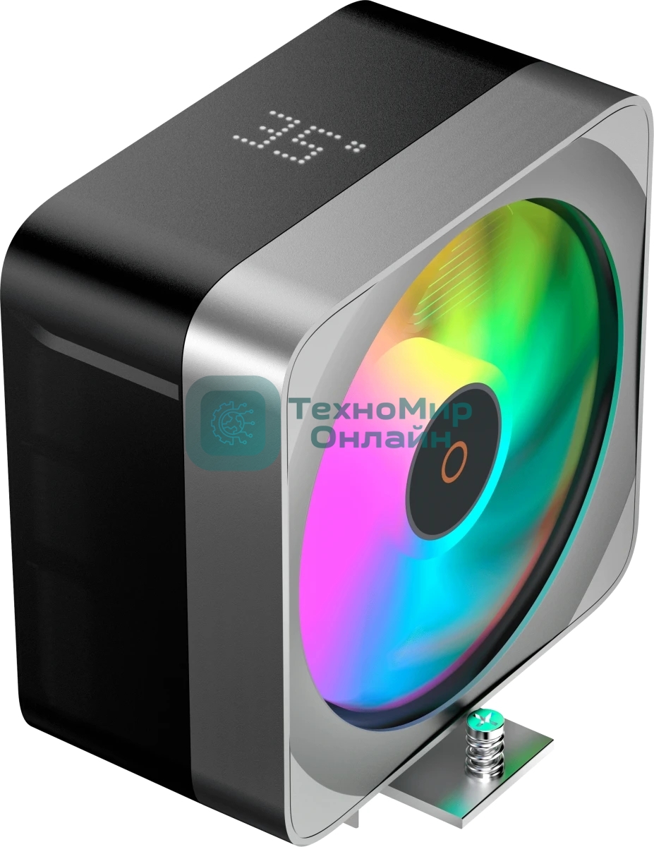 Кулер для процессора Ocypus Delta A40 EX BK Digital, 120мм ARGB FAN, Top Display Panel, 4 HEAT PIPES, 4-PIN PWM, 500-1800 RPM, 29DBA, HYDRO BEARING, LGA115X/1200/1700/18XX, AM4/AM5