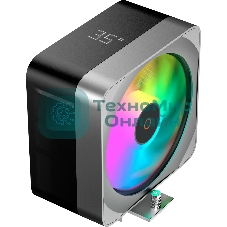 Кулер для процессора Ocypus Delta A40 EX BK Digital, 120мм ARGB FAN, Top Display Panel, 4 HEAT PIPES, 4-PIN PWM, 500-1800 RPM, 29DBA, HYDRO BEARING, LGA115X/1200/1700/18XX, AM4/AM5