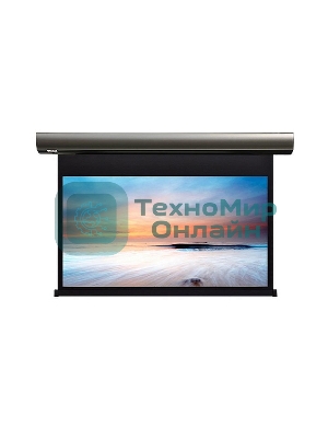 Экран с электроприводом Lumien Cinema Control 241x400 см (раб.область 220х390 см) Matte White черная кайма по периметру, серый корпус, 16:9
