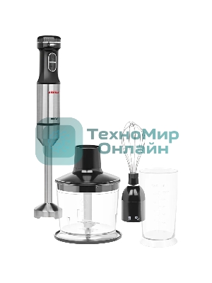 Блендер погружной Aresa AR-1124 серебристый, 800 Вт, плавная регулировка, турбо