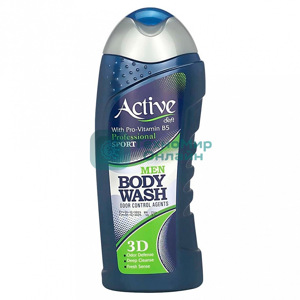 Гель для душа Active мужской, с витамином B5 Спорт 3D NATURAL, 400 мл (512302022)
