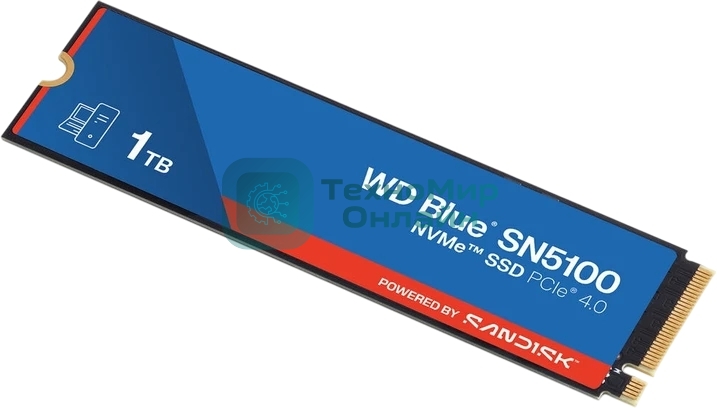 Накопитель SSD WD 1TB M.2 2280 NVMe PCIE 4.0 x4 7100/6700 BLUE SN5100
