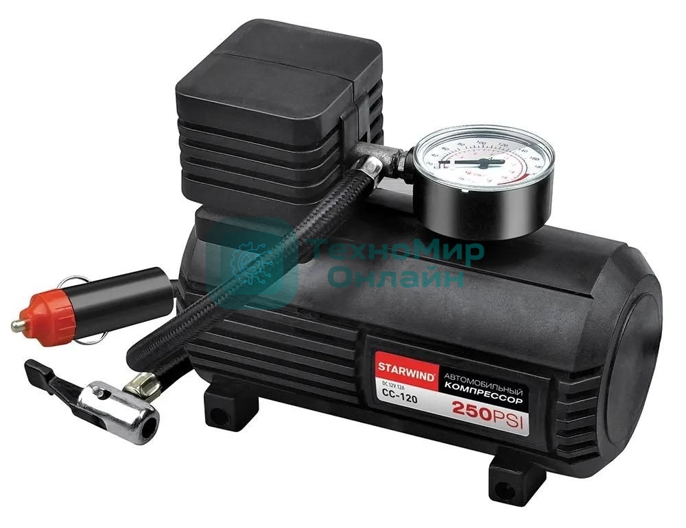 Автомобильный компрессор Starwind CC-120 15л/мин шланг 0.45м