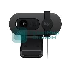 Веб-камера Logitech Webcam Brio 100, 1920x1080, GRAPHITE, защитная шторка