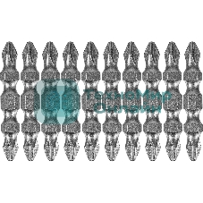 Набор бит Denzel двухстор., PH2-PH2х45 мм, сталь S2, 10 шт.