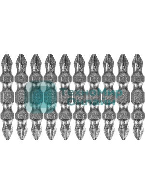 Набор бит Denzel двухстор., PH2-PH2х45 мм, сталь S2, 10 шт.