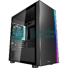 Компьютерный корпус без блока питания PCCOOLER LM300 ARGb BK, Flat Mid Tower, черный, TG, 0.45 SPCC, 1x120мм mATX, mITX 170/330/150мм 2x2.5