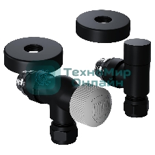 Набор термостатический осевой Royal Thermo Design Pro 15мм М30х1,5 черный