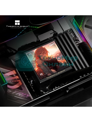 Система водяного охлаждения Thermalright Peerless Vision 360 Soc-AM5/AM4/1200/1700/1851 черный 4-pin 28.1dB Al LCD Ret (P-VISION-360-BL-ARGB)