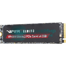 Накопитель SSD Patriot Viper VP4300 Lite, 500Gb, PCIe 4.0 x4, M.2 2280, NVMe, R/W 7000/4000, с радиатором