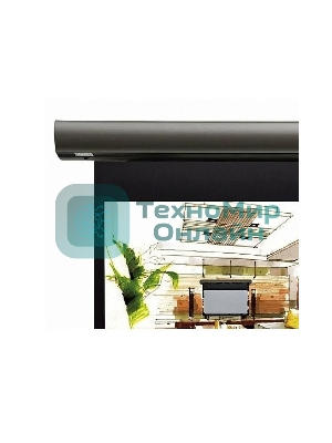 Экран с электроприводом Lumien Cinema Control 241x400 см (раб.область 220х390 см) Matte White черная кайма по периметру, серый корпус, 16:9