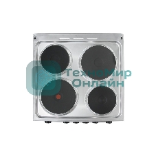 Плита электрическая De Luxe 5004.16э 010 серебристый, конфорок 4 шт, духовка 46 л, гриль, 50 см x 85 см x 50 см