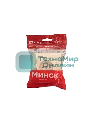 Розетка EKF Минск ERR10-022-200 1-м СП 10А IP20 без заземления, с защитными шторками, бежевый