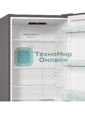 Холодильник Gorenje NRKE62XL серебристый металлик двухкамерный 203/99л морозилка снизу, No Frost