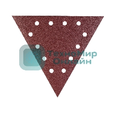 Треугольник шлифовальный PATRIOT на липучке, 285мм, 12 отверстий, Р80, 10 шт