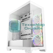 Компьютерный корпус Deepcool CG580 4F V2 WH без БП, боковое окно (панорама), 4x120мм ARGb PWM вентилятора, белый, ATX (R-CG580-WHADA4-G-2)