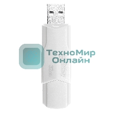 Флешка USB Smartbuy CLUE White (SB32GbCLU-W3), 32Gb, USB 3.0/3.1, R/W 40/25, белый