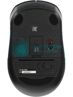 Мышь беспроводная A4Tech Fstyler FG10 черный/синий, 2000 dpi, радиоканал, USB, кнопки - 4
