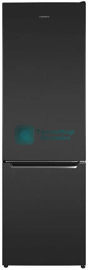 Холодильник Maunfeld MFF176SFSB черный двухкамерный 188/75л морозилка снизу, ручная разморозка