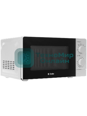 Микроволновая печь Delta DL-87L20 белый, 20 л, 700 Вт, переключатели - поворотный механизм