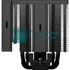 Кулер для процессора PCCooler RZ820 Display BK (290W, 4-pin PWM, LED, 169mm, Al/Cu, 8x6mm, 1x140mm + 1x150mm, 71.9/78.7CFM, 27.1/35.8dBA, 1500/2500RPM, S: 1851/1700/1200/115X/20XX, AM5/AM4, black)
