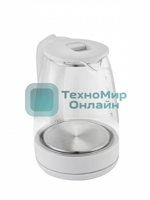 Электрочайник Blackton Bt KT100G белый, 1.7 л, 1500 Вт, скрытый нагревательный элемент