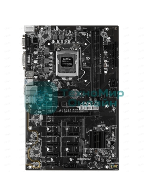 Материнская плата AFOX AFB250-BTC12EX, LGA 1151, Intel B250, 2xDDR4, 4xSATA, 1xPCIe 3.0 x16, 11xPCIe x1, 1xDVI-D, 1xVGA, 1x 100Mb LAN, 2xUSB-A 2.0, 2xUSB-A 3.2 Gen 1, ATX