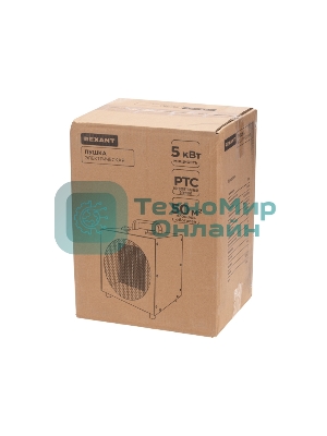 Пушка тепловая (тепловентилятор) Rexant электрическая, квадратная, PTC, 5кВт