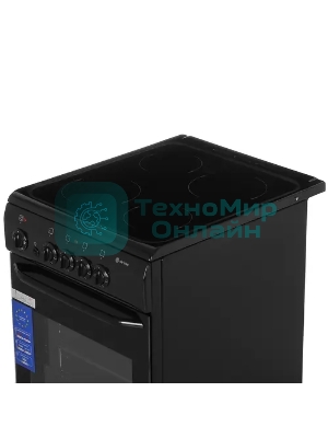 Плита электрическая De Luxe 506004.04ЭС 031 черный, конфорок 4 шт, духовка 60 л, 50 см x 87 см x 60 см