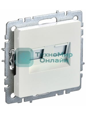 Розетка компьютерная двойная IEK BRITE РК10-2-БрЖ кат.5E RJ45 жемчуг
