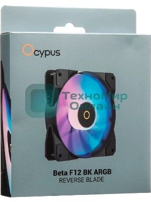 Реверсный вентилятор Fan Ocypus Beta F12 BK ARGB REVERSE BLADE PWM черный
