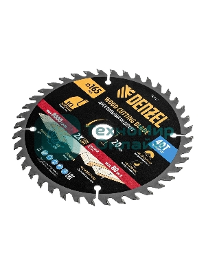 Пильный диск по дереву с гвоздями Denzel ф165 х 20 мм, 40 зубов